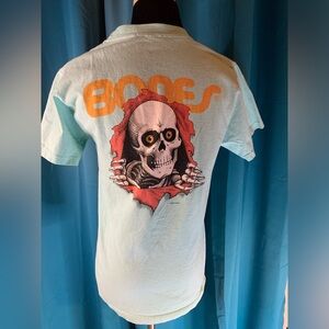 Small Y2K 2014 Powell Peralta Skate Shop Skateboards Ripper Skull Bone T-Shirt
